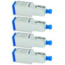 4x 15dB SC UPC Connector Fiber Optic Optical Single Mode Attenuator Metal Blue picture
