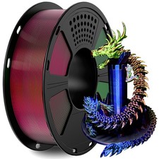 Geeetech Silk PLA 3D Printer Filament 1.75mm 1kg Silk Red&Blue&Green 3 Mix-Color picture