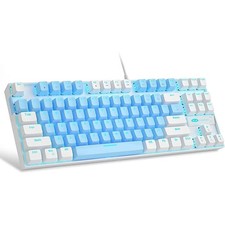 75% Mechanical Gaming Keyboard with Blue Switch, LED Blue Backlit Keyboard,Blue picture
