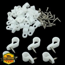 Hitefu 3/8 Inch Cable Clips 50 Pcs White picture