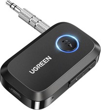 Bluetooth 5.4 Car Adapter 3.5mm AUX Audio Receiver Hands-Free Black Model 90748 picture