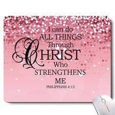 I Can Do All Things Inspirational Quote Pad, Pink Pads for Desk Non-Slip Base... picture