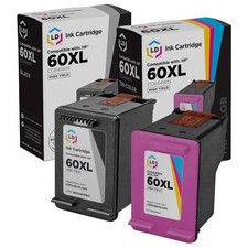 LD Replacement Replacement Fits for HP 60XL HY Black & Color Ink Cartridges 2PK picture