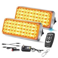Upgraded Wireless Strobe Lights w/Remote Control for Trucks - Amber picture