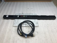 APC AP8858NA3 PDU 2G METERED RACK ZERO U 20A 208V 18 C13 2 C19 w/ Cable *RESET* picture