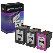 Reman Replacement Ink Set of 3 for HP 901 2x CC653AN Black & 1x CC656AN Color picture