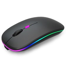 Wireless Bluetooth Mouse Rechargeable Laptop Mice with LED Use Portable picture