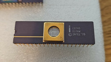 Vintage INTEL C8748 8bit Microcontroller IC-Purple Ceramic Gold Top and Legs picture