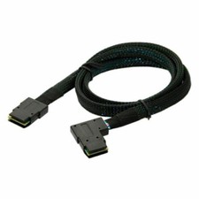 Ultra Slim Flat Left Angled Mini SAS 36pin SFF-8087 to 8087 Data Raid Cable 80cm picture