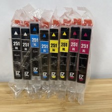 Lot Of 8 EZ Ink Cartridges Non OEM 251XL Multi Pack picture
