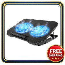 Laptop Cooling Pad with Dual 5 Inch Fans and Adjustable Height picture