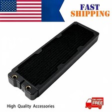360mm Copper Water Cooling Radiator 45mm Thick G1/4 Thread PC Computer Black picture