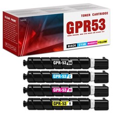 4PK GPR-53 Toner Replacement for Canon GPR53BK GPR-53C GPR-53M GPR-53Y C3325 picture