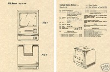 APPLE MACINTOSH US PATENT Art Print READY TO FRAME Steve Jobs TWIGGY Computer picture