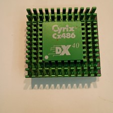 Cyrix Cx486 DX40 40MHz Cx486DX40 Socket PGA168 w Heat Sink Rare Vintage CPU picture