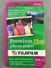 NEW Fujifilm Premium Plus Photo Paper 60 Glossy Sheets 4 X 6” Works W All Inkjet picture