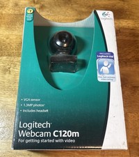 Logitech C120m Webcam USB 2.0 1.3MP Manual Focus Clip-On Black picture
