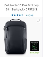 Dell EcoLoop Pro Slim Backpack 15 - Black - (CP5724S) New W Tags  🔥 Awesome  picture