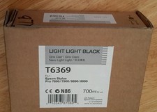 07-2021 NEW EPSON T6369 Light Light Black Ink 700ml Stylus 7890/7900/9890/9900 picture