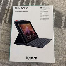 Logitech Slim Folio Keyboard Case for Apple iPad 5th/6th Gen. - Black picture
