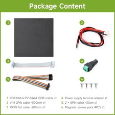 Waveshare RGB Full-color LED Matrix Panel 2mm Pitch 64×64 Adjustable Brightness picture