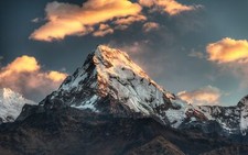 Landscape mountains nature annapurna Custom Gaming Mat Desk picture
