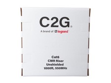 Cables To Go C2G 1000ft Cat6 Bulk Unshielded Ethernet Network Cable, Black, TAA picture