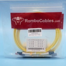 2 Pack RamboCables OS2 LC/UPC to LC/UPC Duplex Fiber Optic Cable 10ft 3m picture