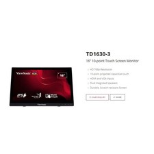 ViewSonic TD1630-3 16' 10 Point Projected Capactitive Touch HDMI and VGA Dual picture