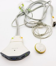 Belkin Flip KVM Switch F1DG102U USB VGA w/ Remote Puck & Cables Complete Set picture