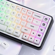Low Profile Keycaps White Jelly Keycaps Shine Through Custom Key Caps picture