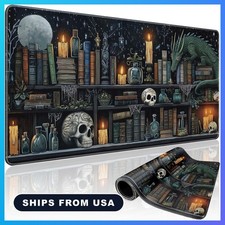 Mystical Gothic Library Large Gaming Mouse Pad Desk Mat 31.5x15.7 picture