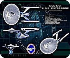 USS Enterprise NCC-1701 Constitution Class Refit Computer / Laptop Mouse Pad picture