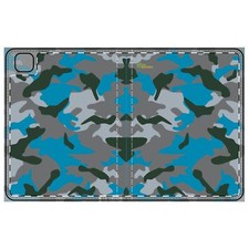 Tablet Folio Case, Stylish Gift for Students, Durable , Blue and Gray Camouflage picture