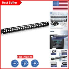 Robust 24-Port Ethernet Patch Panel - Secure Your Network with Reliable Design picture