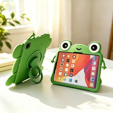 For iPad Air 1 2 3 iPad Pro 1 2 3 4 5 6 Generation Tablet Case 3D Cartoon Frog picture