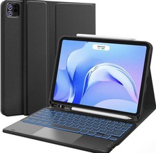 CHESONA for iPad Air 11 Inch Case w/ Keyboard M3/M2 (2025/2024), 7-Color Backlit picture