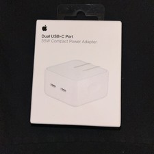 ✅  Genuine Apple 35W Dual USB-C Port Compact Power Adapter A2571 A2579 ✅ ⭐⭐⭐⭐⭐ picture
