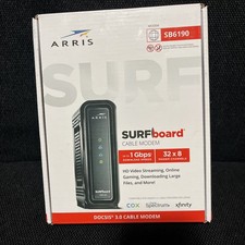 ARRIS SURFboard SB6190 DOCSIS 3.0 Cable Modem 32x8 1 Gbps P/N 1000031 picture