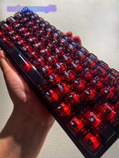 Cool Dark Transparent Mechanical Keyboard White Axis Wireless Bluetooth 3-Moded picture