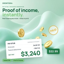 Pay Stub Generator Paycheck Maker Payslip Software Proof of Income Employer App picture