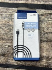 Insignia USB To USB-B Cable (10 ft), for printers, Scanners Hard drives etc. picture