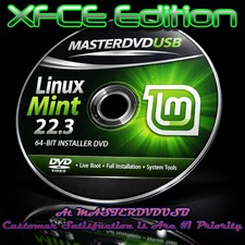 Linux Mint XFCE 22.3 – 64‑bit Bootable DVD – AAA+ Laser Printed Label -USA picture