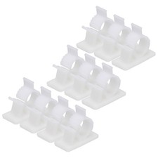 30Pcs Adhesive Cable Management Clip PE Cord Clamps 13-16mm Adjustable White picture
