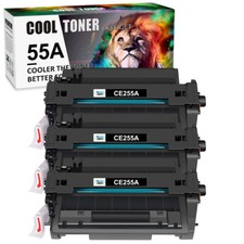 3 PK 55A CE255A Toner Cartridge Compatible with HP LaserJet P3015d 3015n 3016 picture
