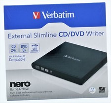 Verbatim External Slimline CD/DVD Writer Mac & Windows OS Compatible picture