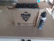 12 pk Compressed Air Computer TV Gas Cans Duster 10 oz Dust Off Keyboard Laptop picture