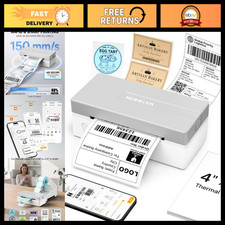4x6 Bluetooth Thermal Shipping Label Printer - Wireless, High-Speed, Compact Des picture