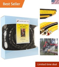 Durable Spiral Wrap Hose & Cable Protector - 12ft Black HD-PE for Industrial Use picture