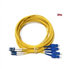 [2pcs] 1M‑10M LC UPC to SC UPC Duplex OS2 SM LSZH 2.0mm FTTH Fiber Patch Cord picture